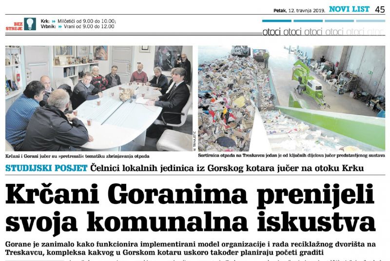 Krčani Goranima prenijeli svoja komunalna iskustva