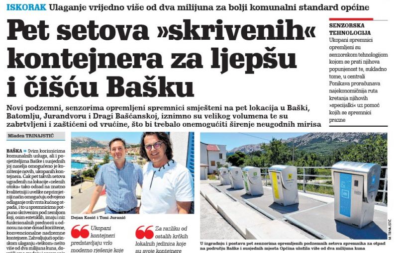 Pet setova "skrivenih" kontejnera za ljepšu i čišću Bašku